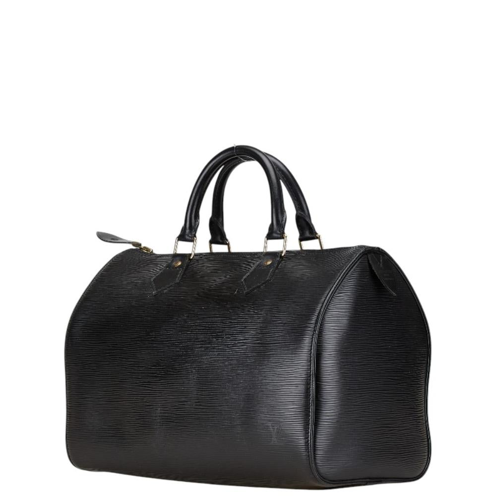 Black Leather Louis Vuitton Speedy