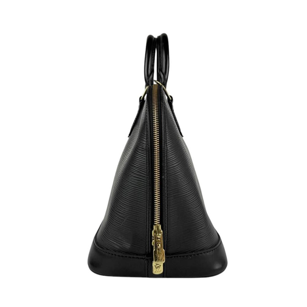 Black Leather Louis Vuitton Alma