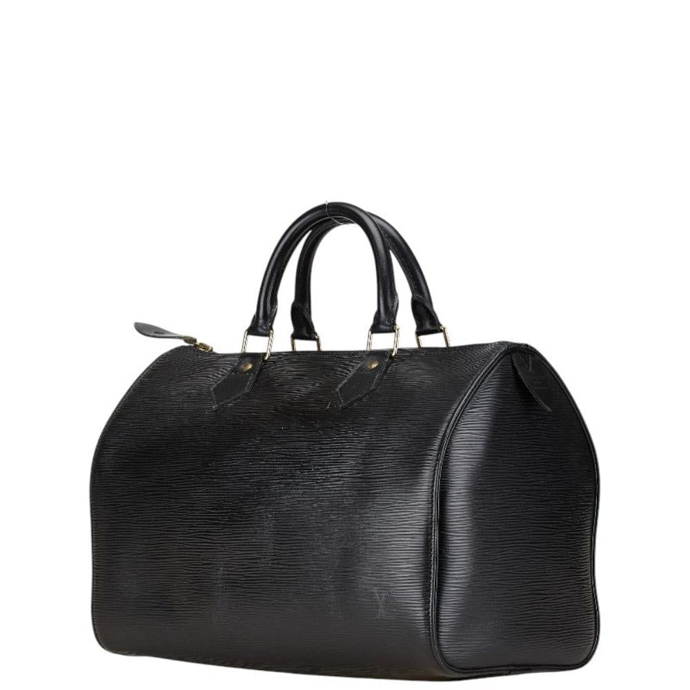 Black Leather Louis Vuitton Speedy