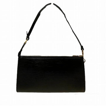 Black Leather Louis Vuitton Pochette Accessoires