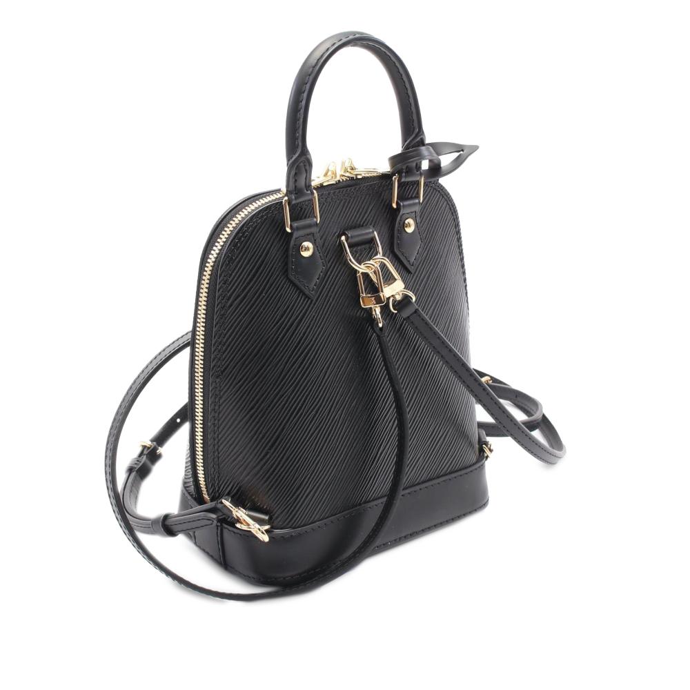 Black Leather Louis Vuitton Alma