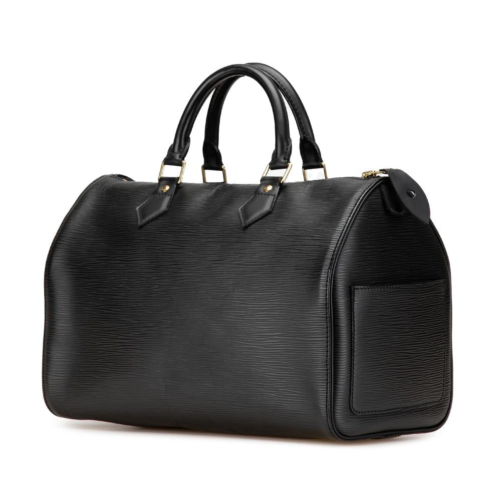 Black Leather Louis Vuitton Speedy