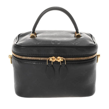 Black Leather Louis Vuitton Handbag