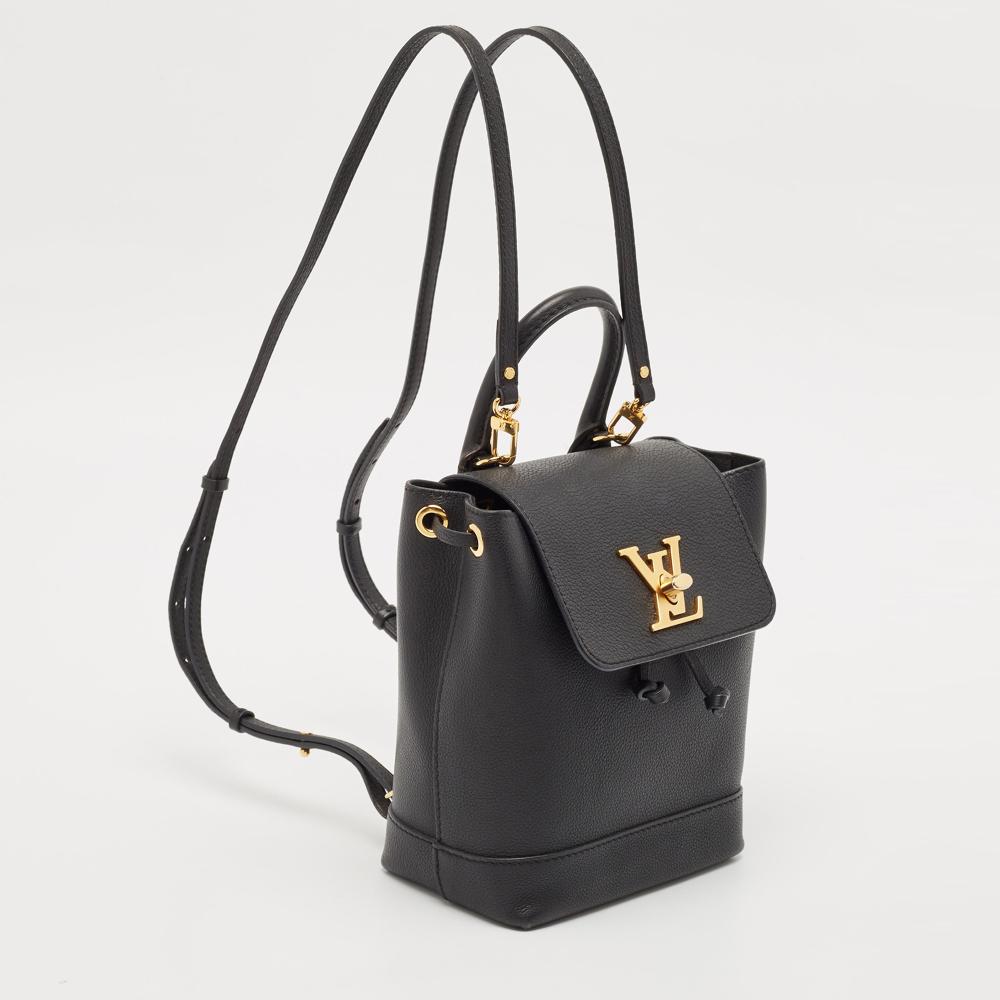 Black Leather Louis Vuitton Backpack