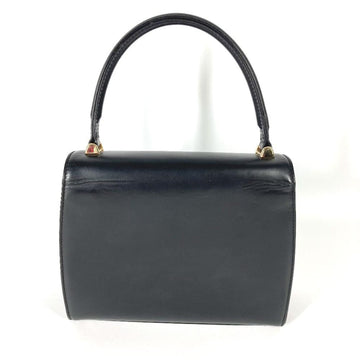 Black Leather Louis Vuitton Handbag