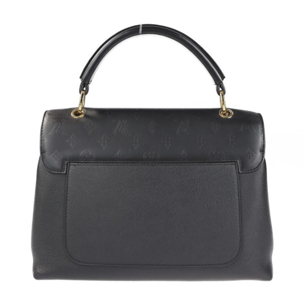 Black Leather Louis Vuitton Handbag