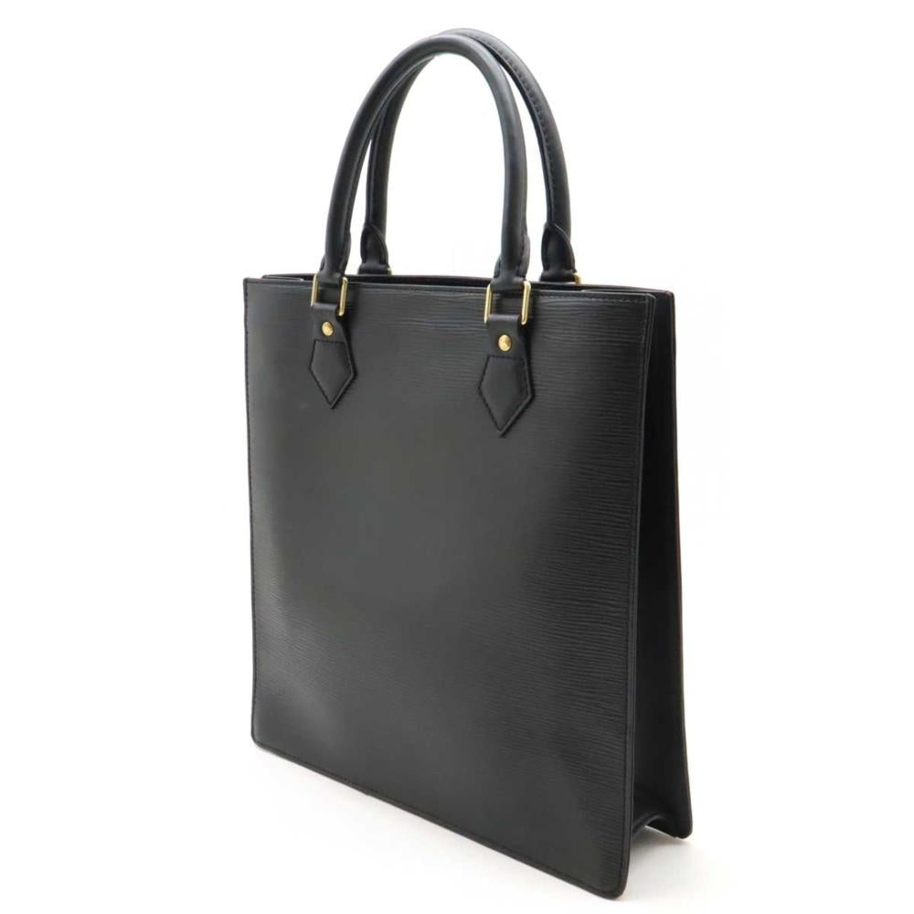 Black Leather Louis Vuitton Handbag
