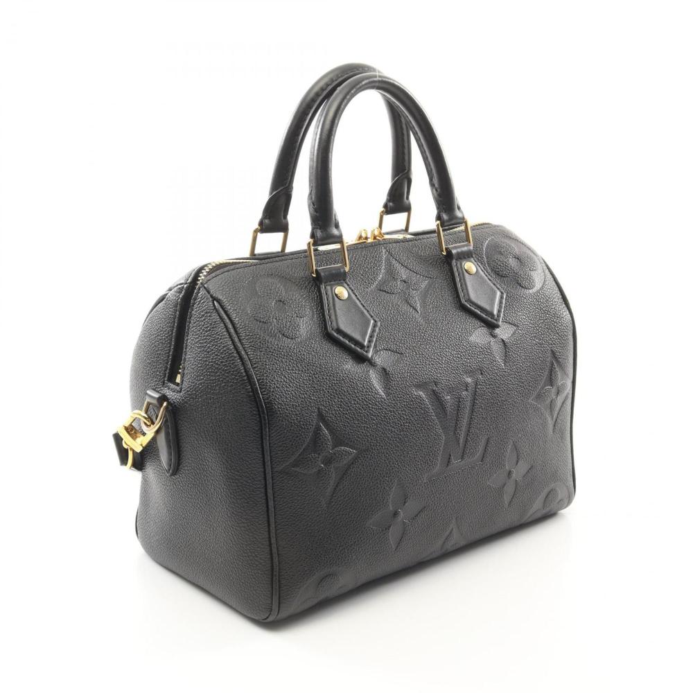 Black Leather Louis Vuitton Handbag