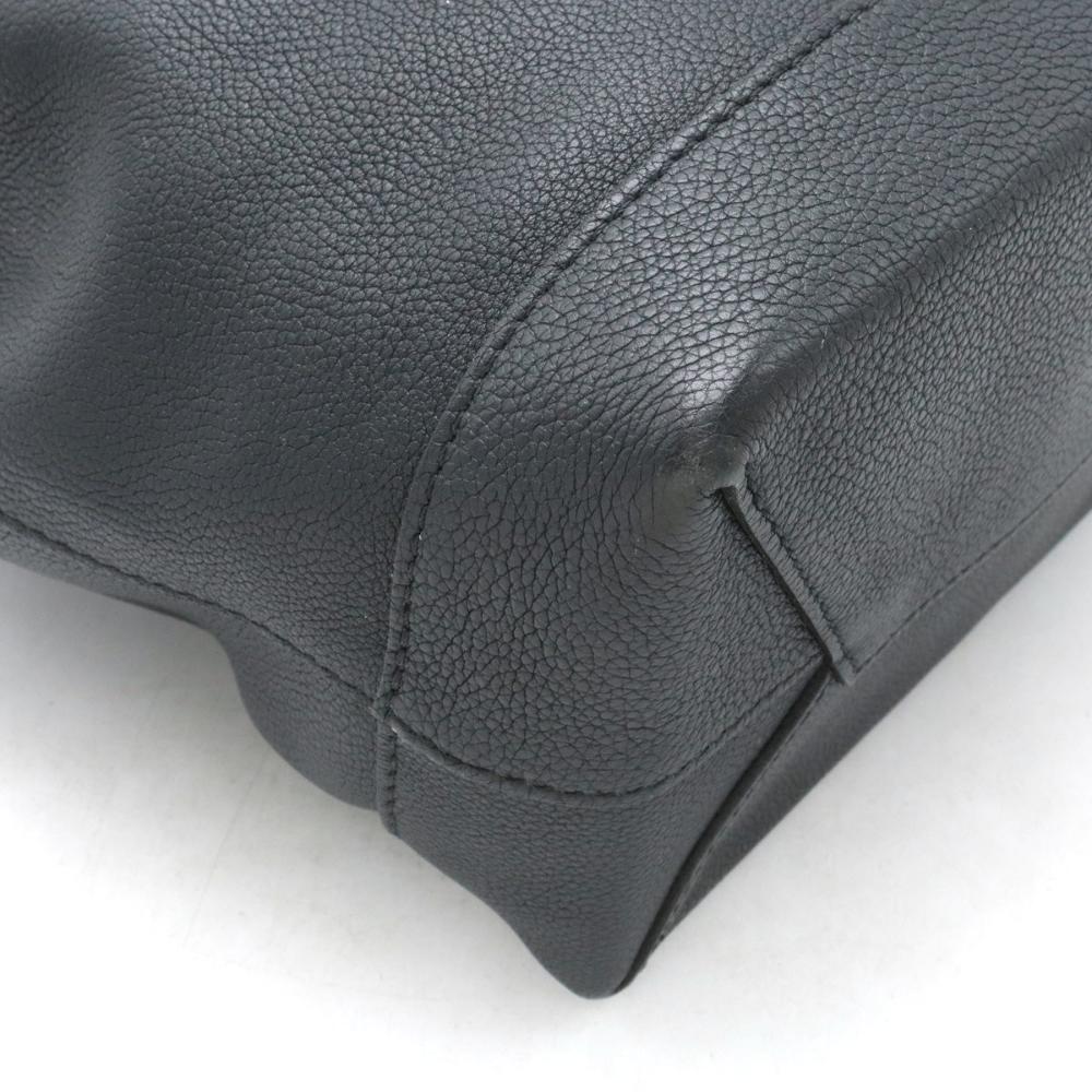 Black Leather Louis Vuitton Backpack