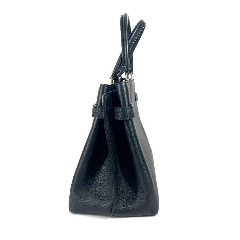 Black Leather Louis Vuitton Handbag