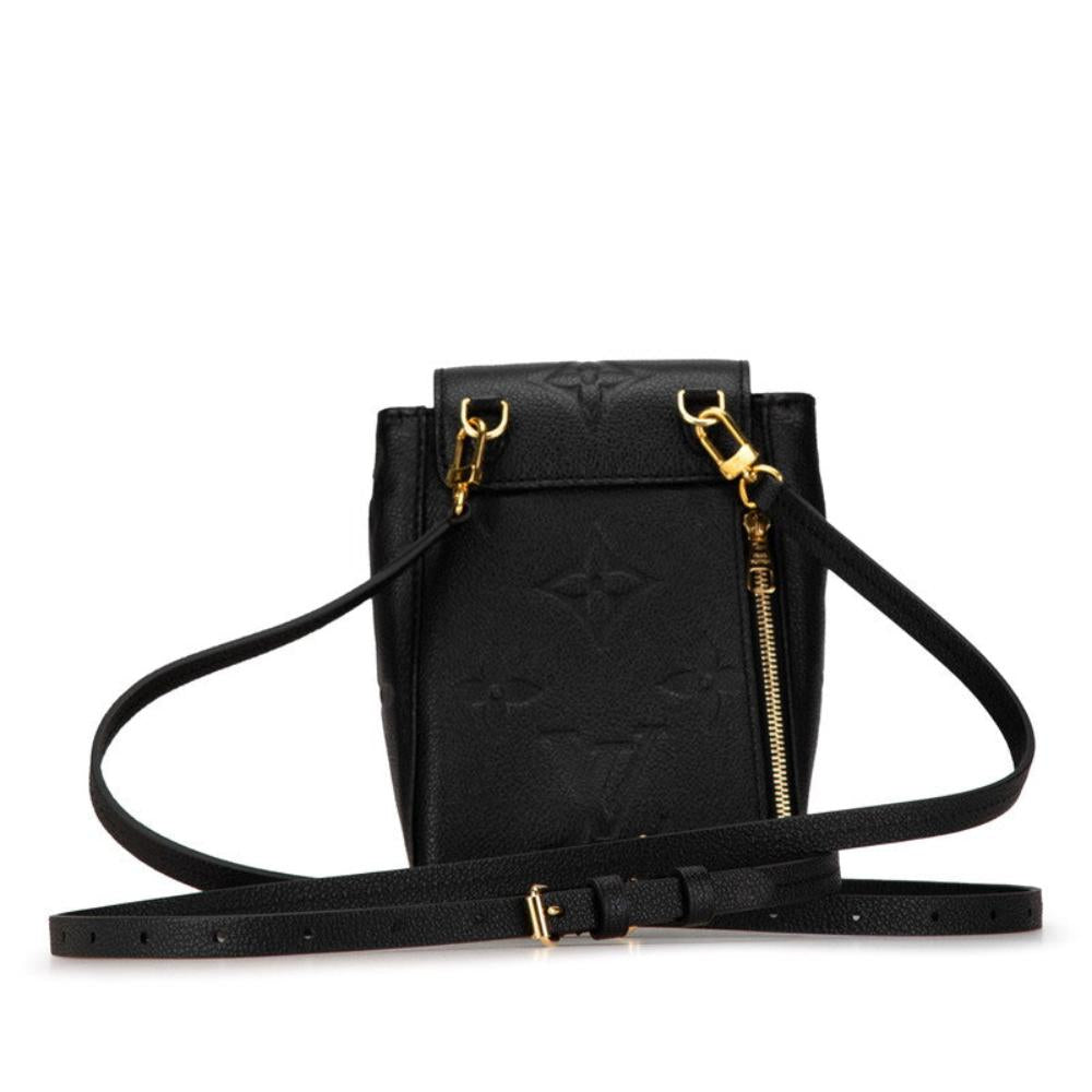 Black Leather Louis Vuitton Backpack