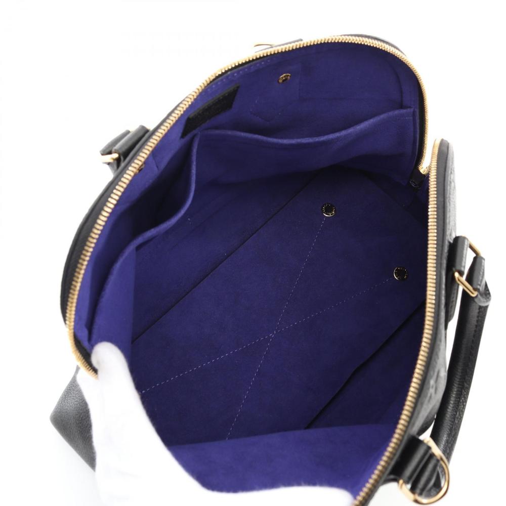 Black Leather Louis Vuitton Alma