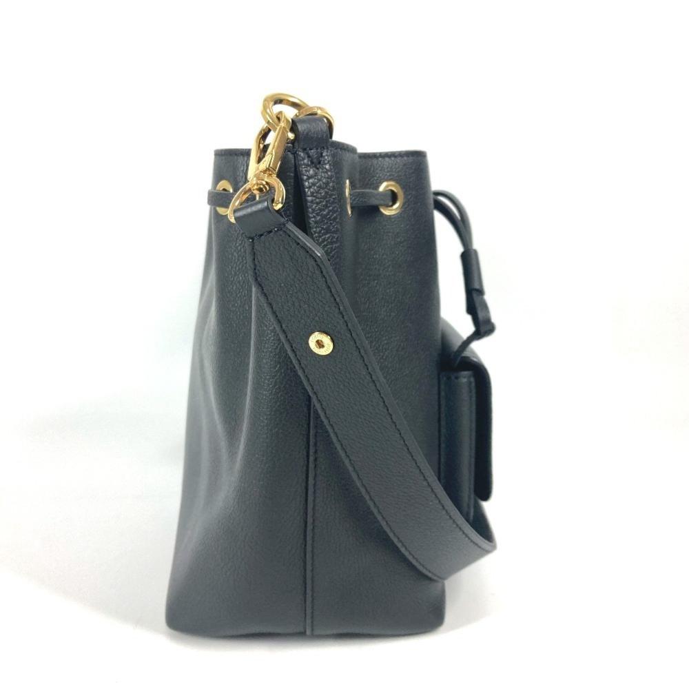 Black Leather Louis Vuitton Handbag