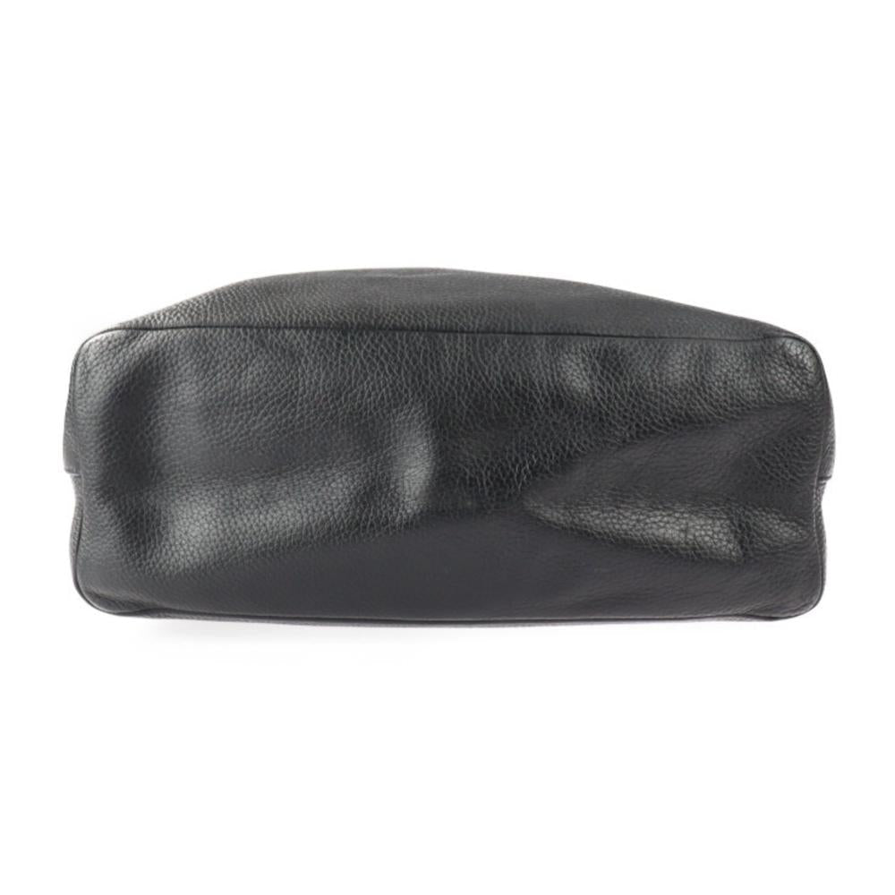 Black Leather Louis Vuitton Cabas