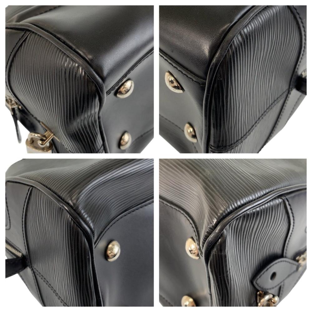 Black Leather Louis Vuitton Handbag