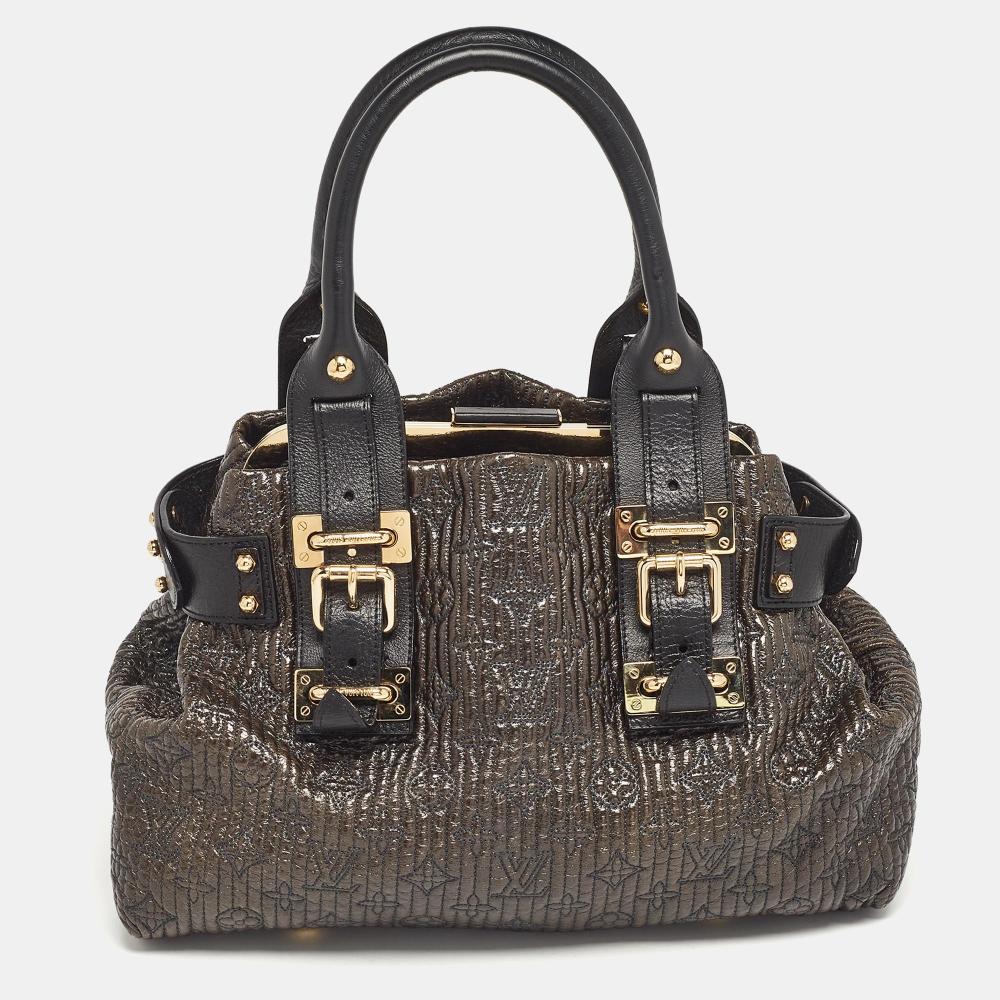Black Leather Louis Vuitton Handbag