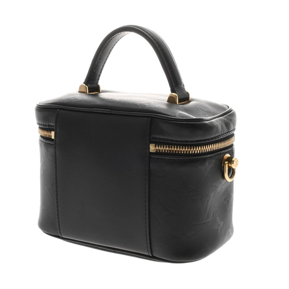 Black Leather Louis Vuitton Handbag