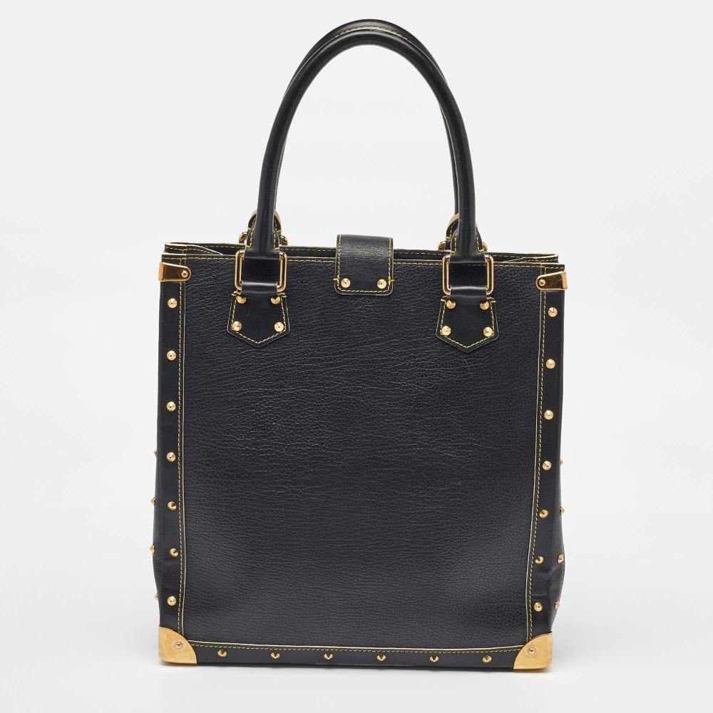 Black Leather Louis Vuitton Tote