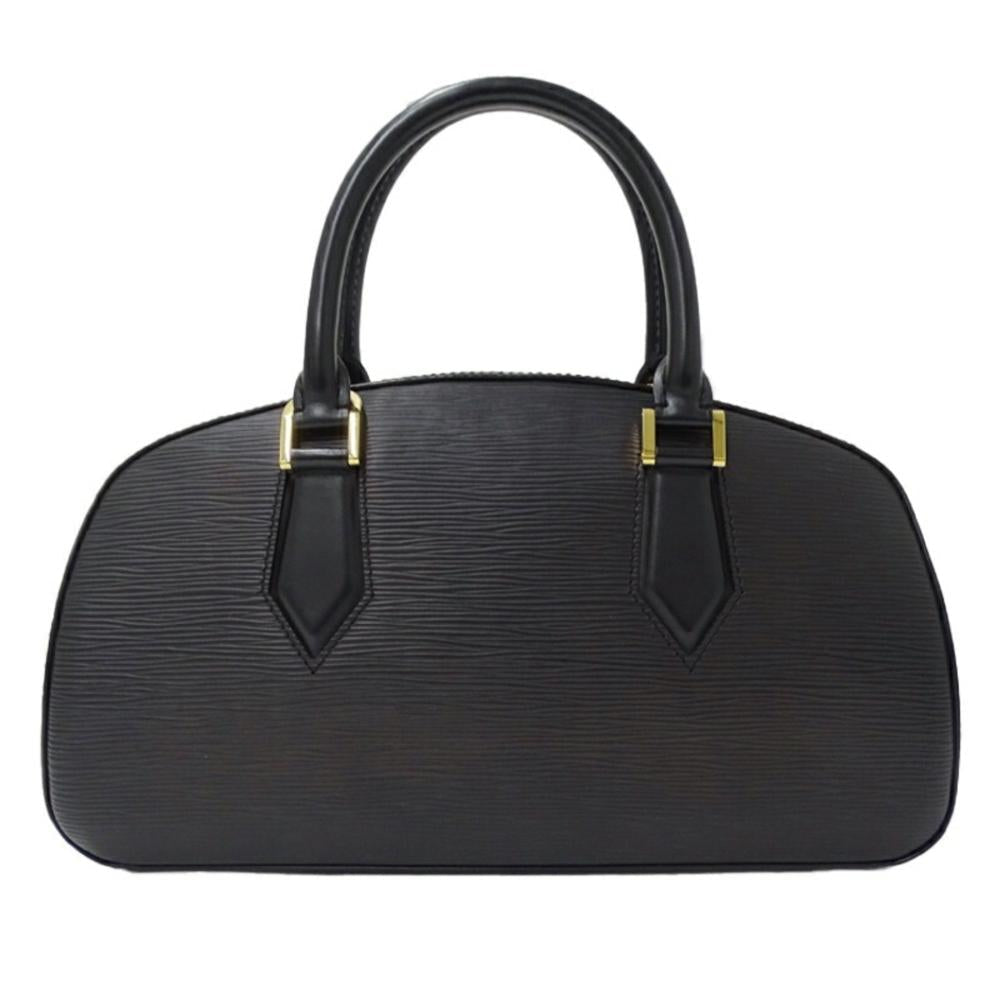 Black Leather Louis Vuitton Handbag