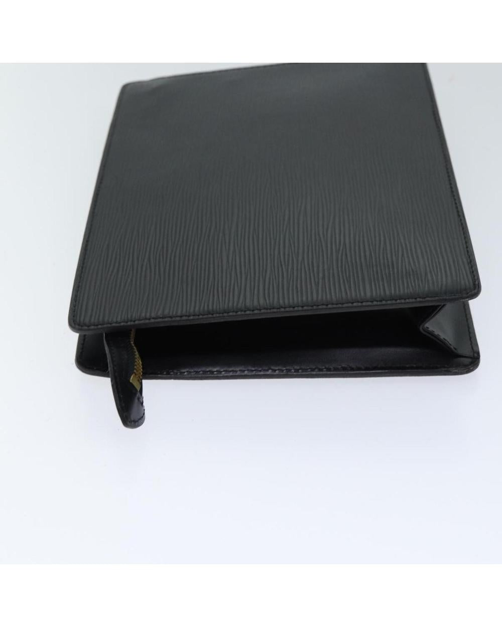 Black Leather Louis Vuitton Handbag