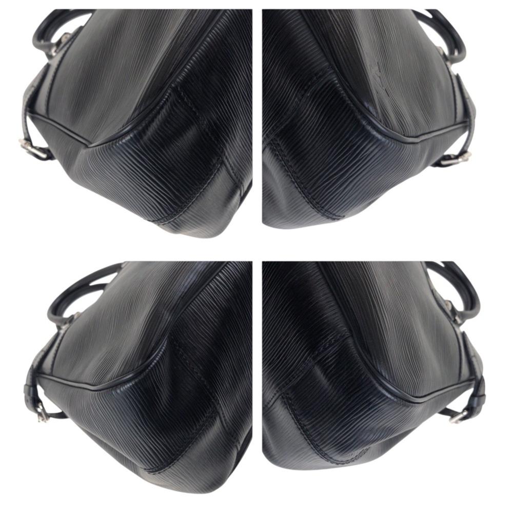 Black Leather Louis Vuitton Handbag