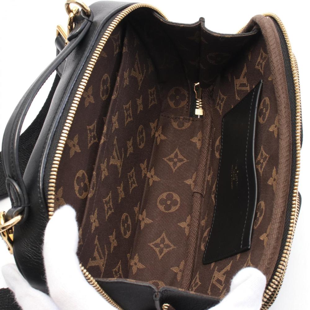 Black Leather Louis Vuitton Handbag