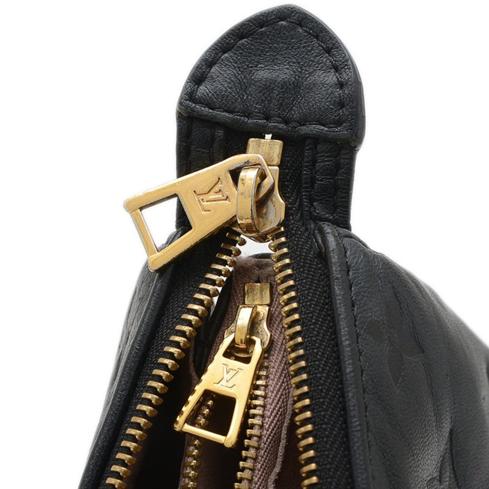 Black Leather Louis Vuitton Coussin