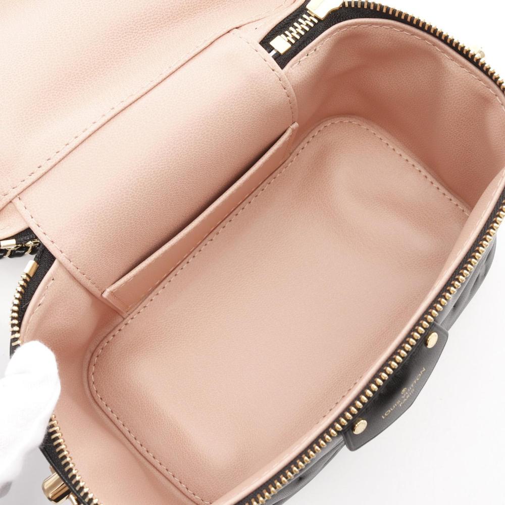 Black Leather Louis Vuitton Coussin