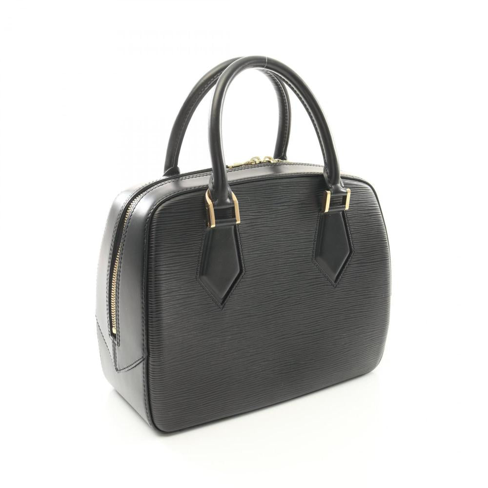 Black Leather Louis Vuitton Handbag
