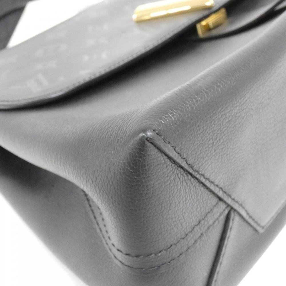 Black Leather Louis Vuitton Handbag