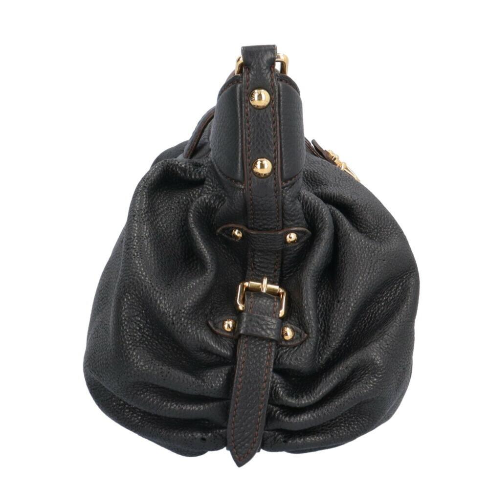 Black Leather Louis Vuitton Mahina