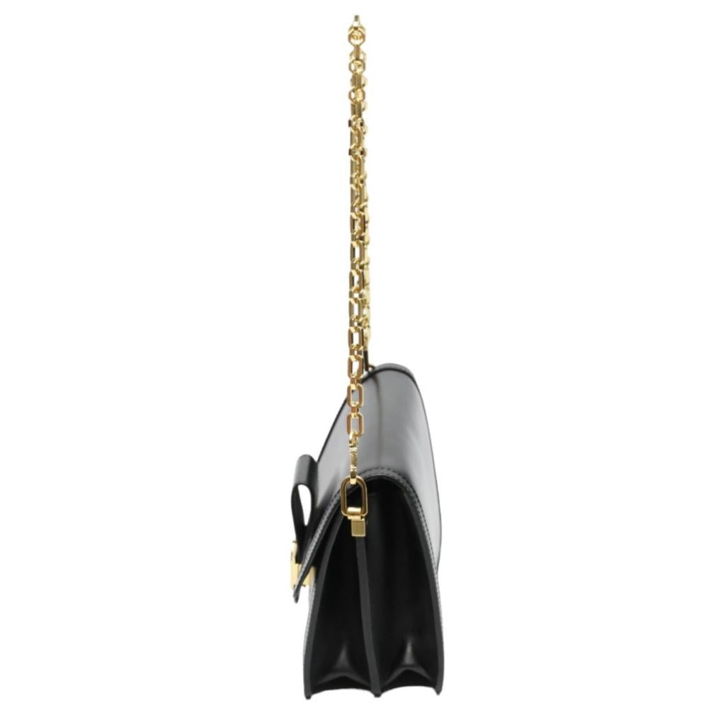Black Leather Louis Vuitton Dauphine