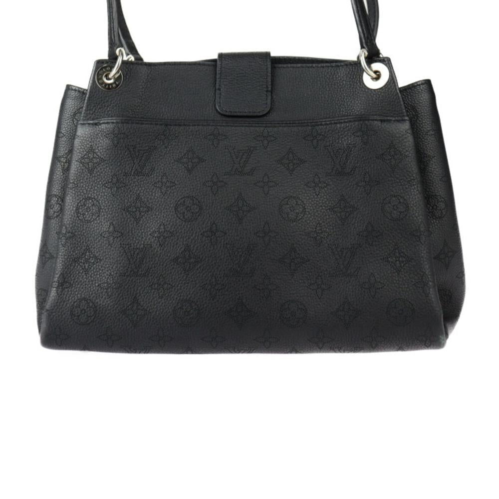 Black Leather Louis Vuitton Handbag