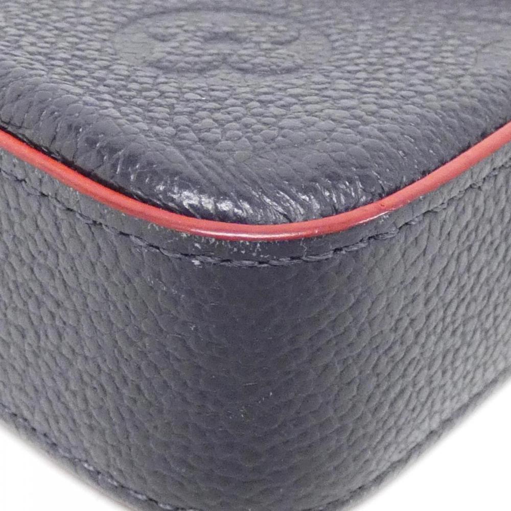 Black Leather Louis Vuitton Pochette Felicie