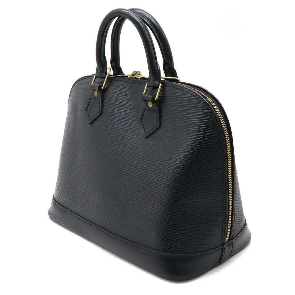 Black Leather Louis Vuitton Handbag