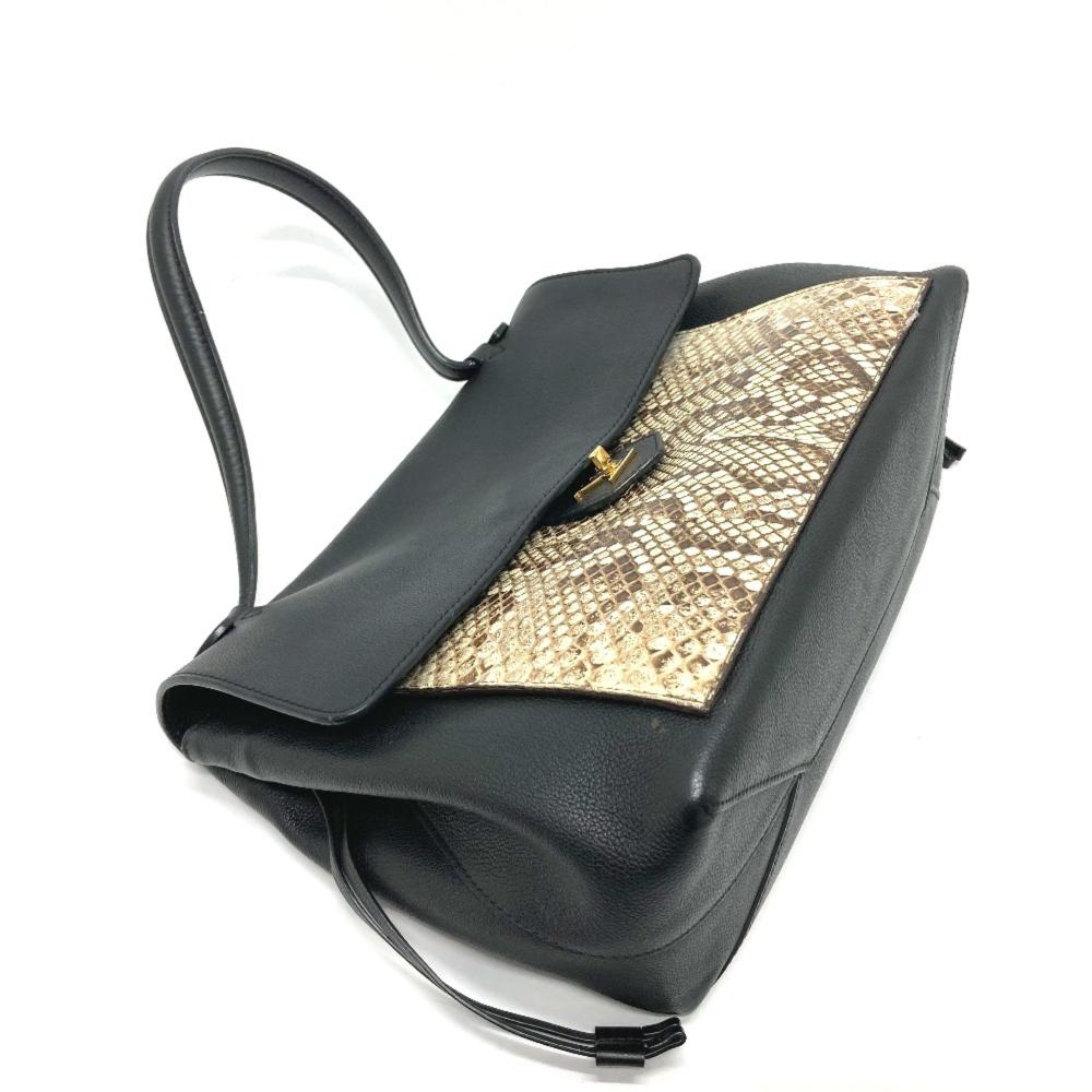 Black Leather Louis Vuitton Handbag