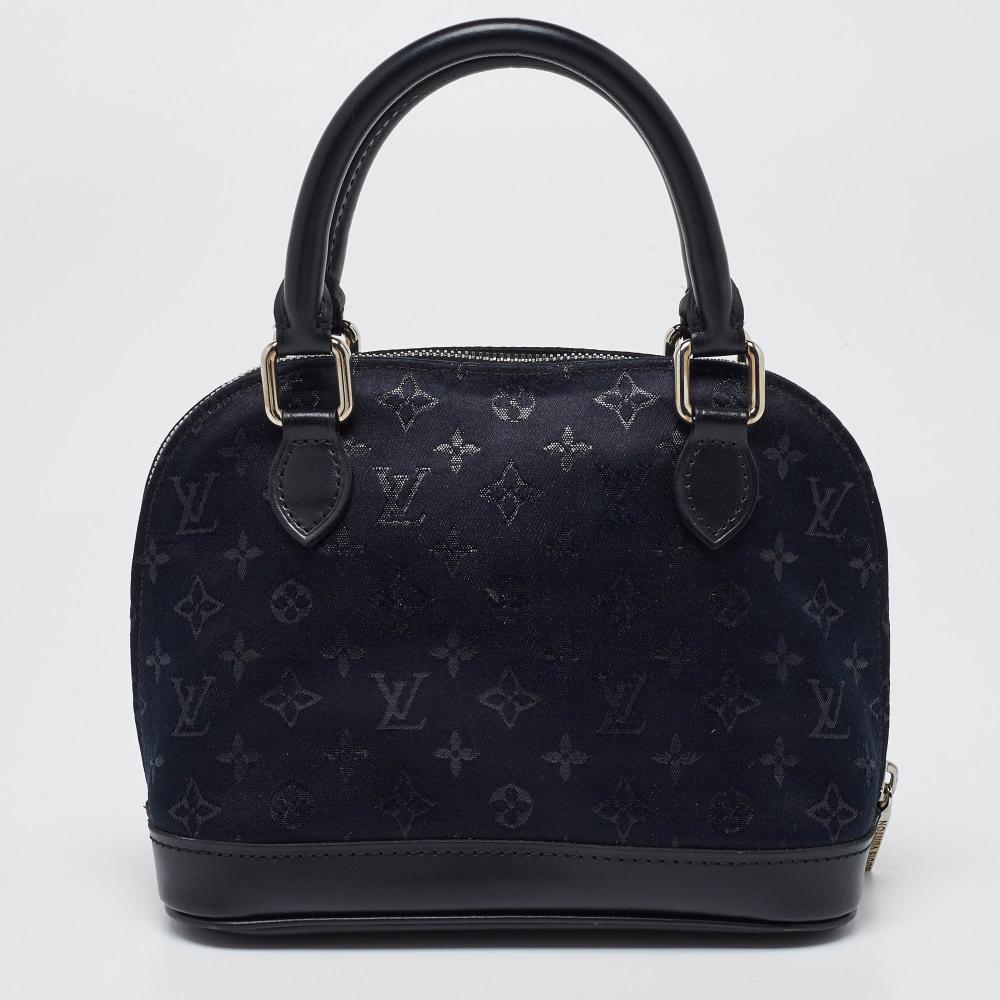 Black Leather Louis Vuitton Handbag