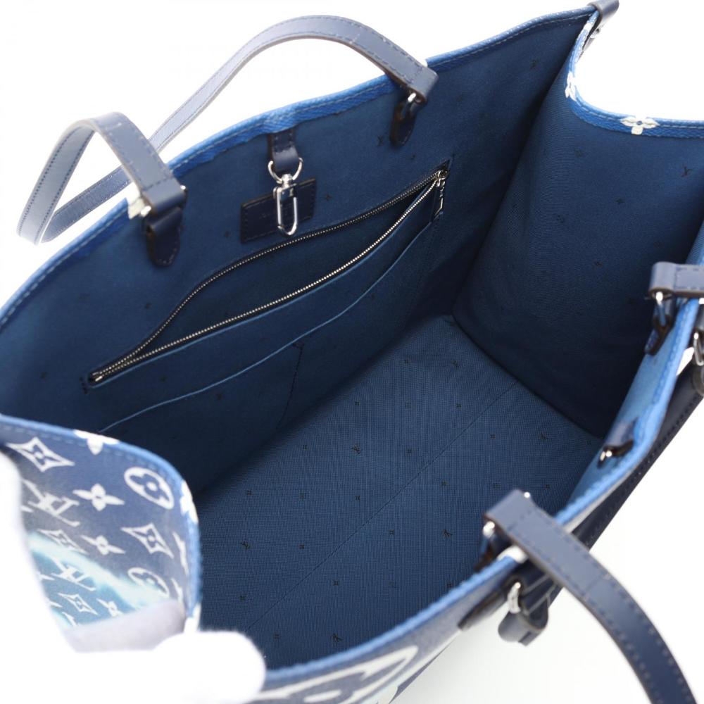 Blue Canvas Louis Vuitton Tote