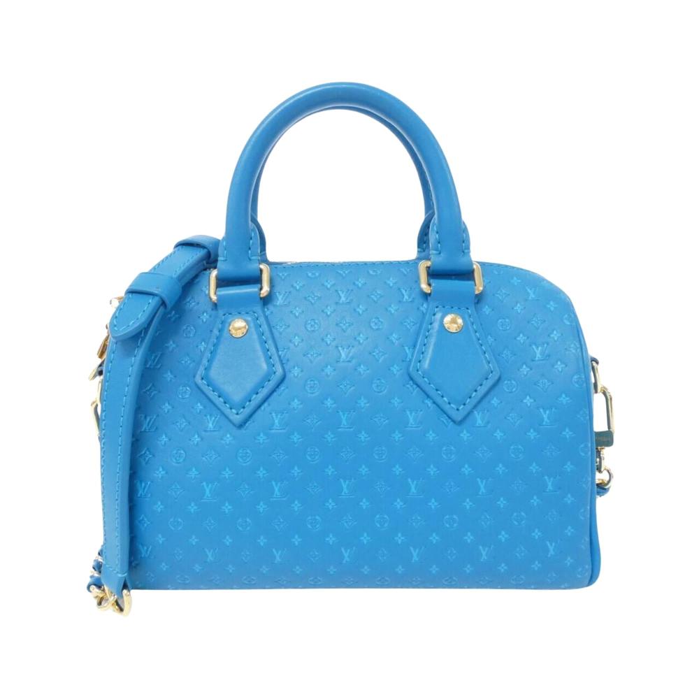 Blue Leather Louis Vuitton Speedy