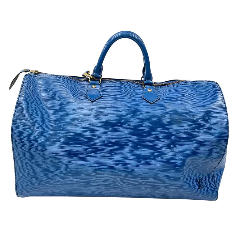 Blue Leather Louis Vuitton Speedy