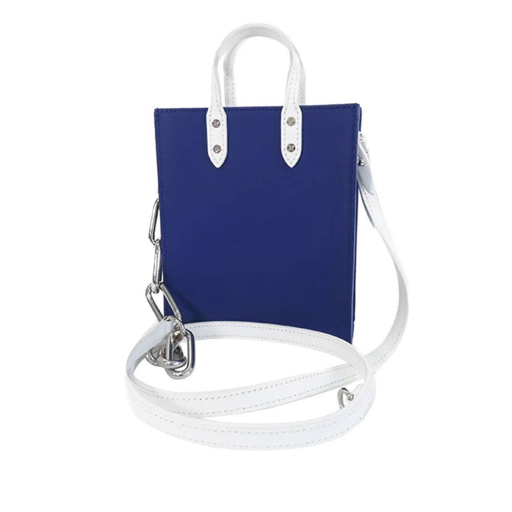 Blue Leather Louis Vuitton Sac Plat
