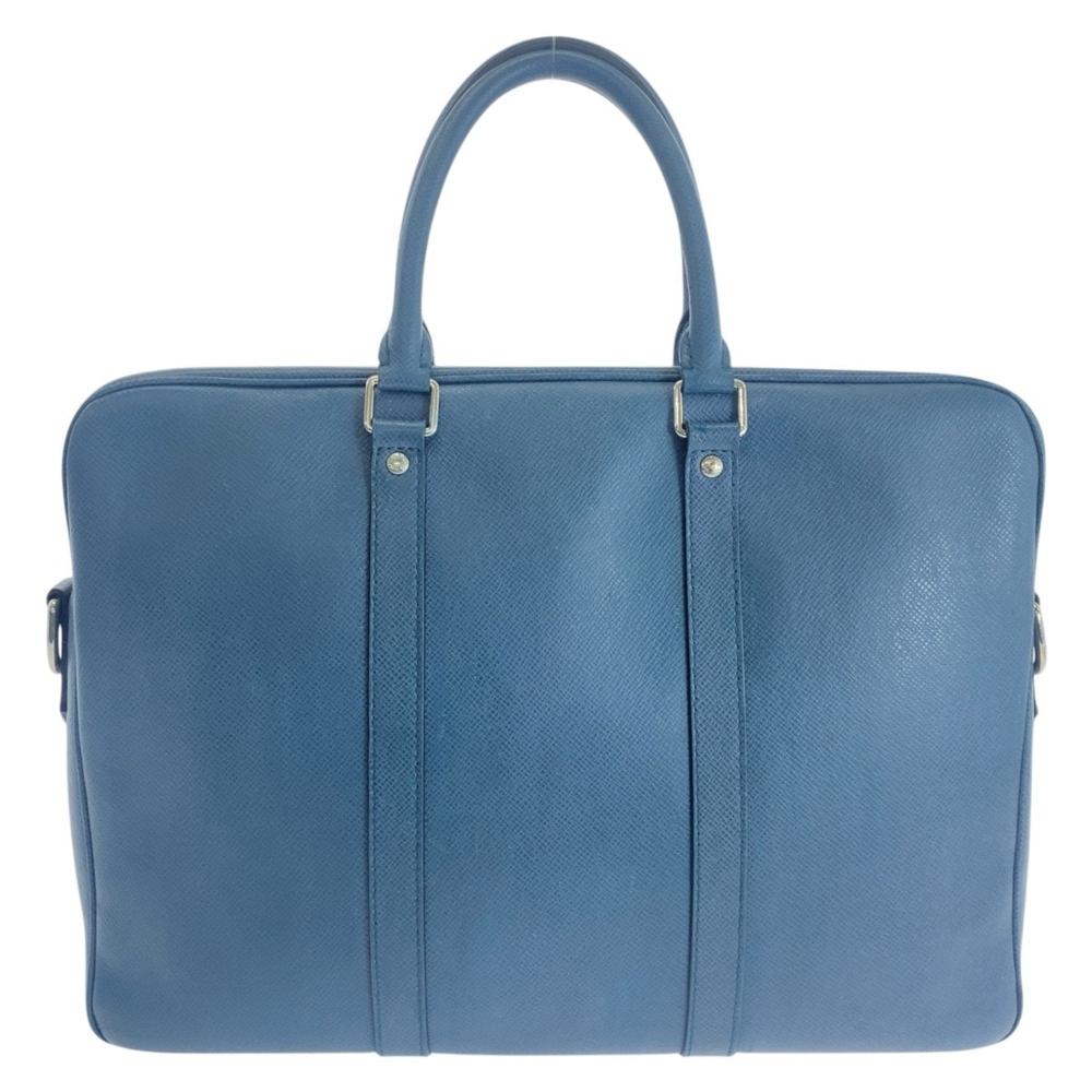 Blue Leather Louis Vuitton Porte Documents Voyage