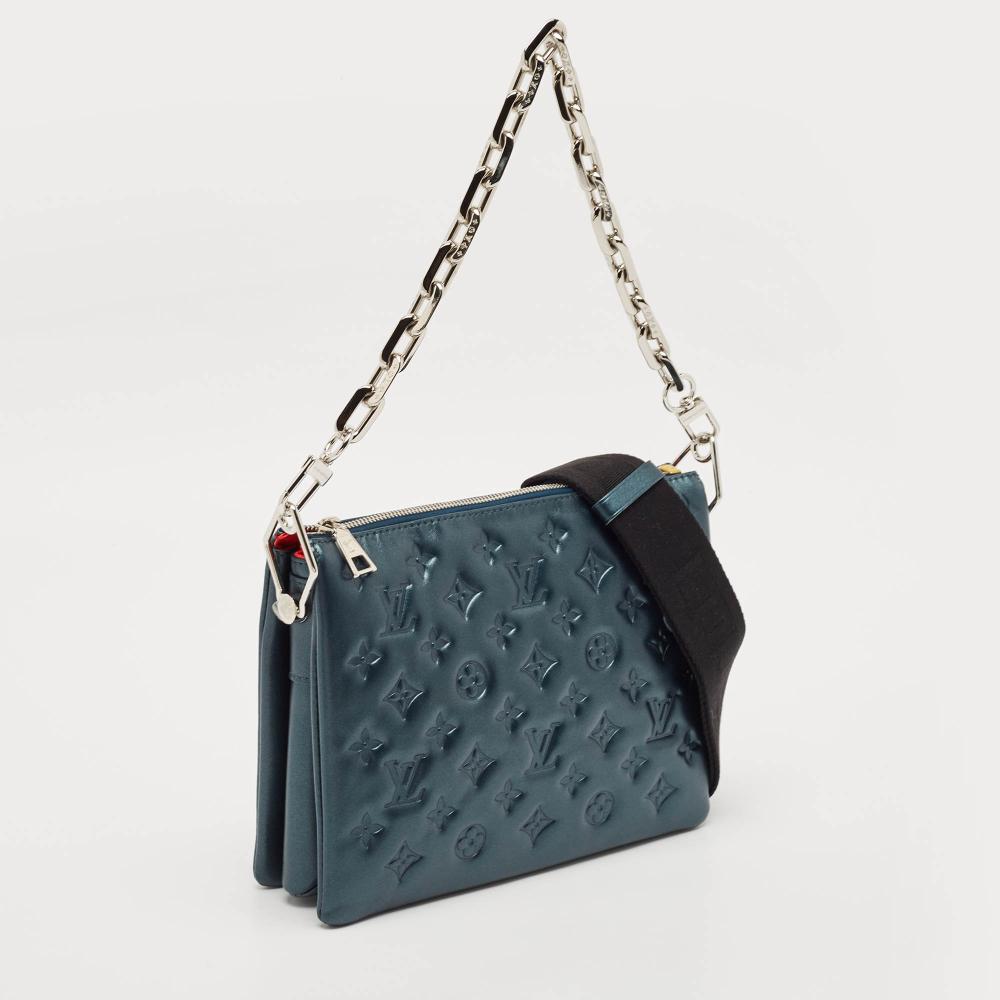 Blue Leather Louis Vuitton Coussin