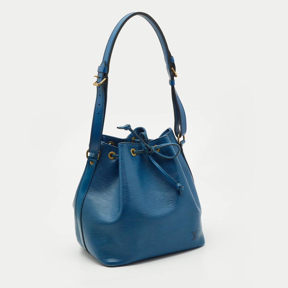 Blue Leather Louis Vuitton Petit Noe