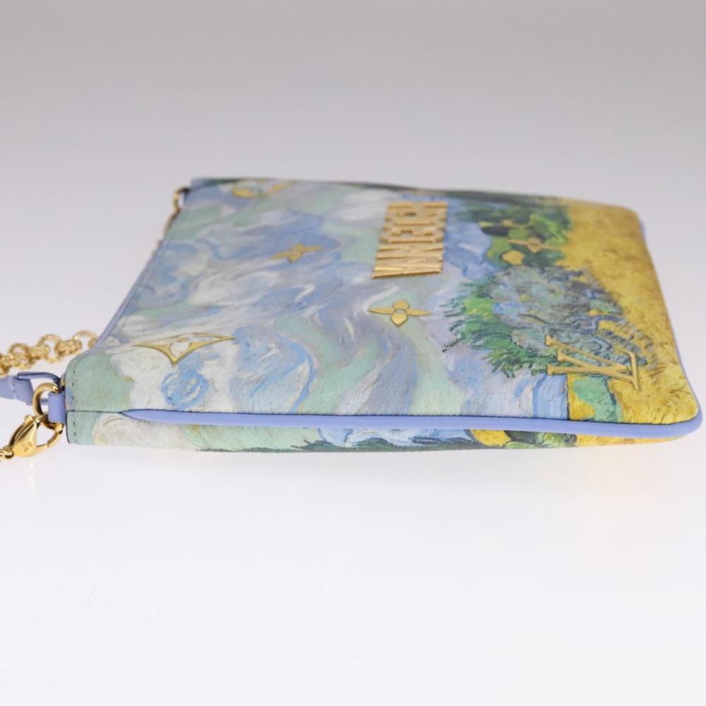 Blue Leather Louis Vuitton Pouch