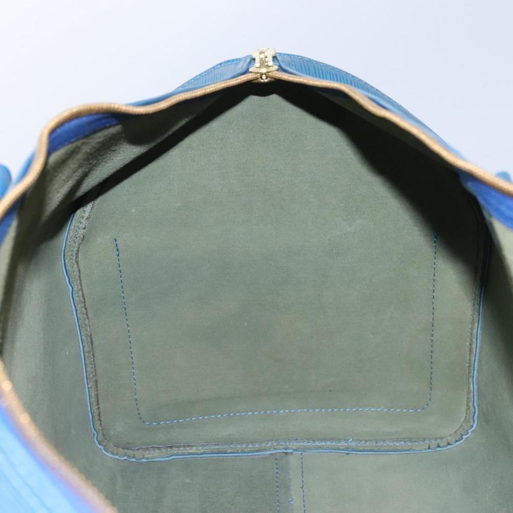 Blue Leather Louis Vuitton Keepall