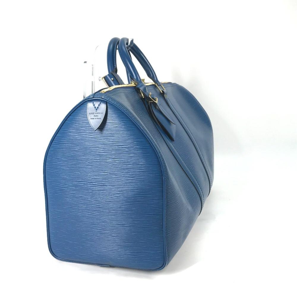 Blue Leather Louis Vuitton Travel Bag