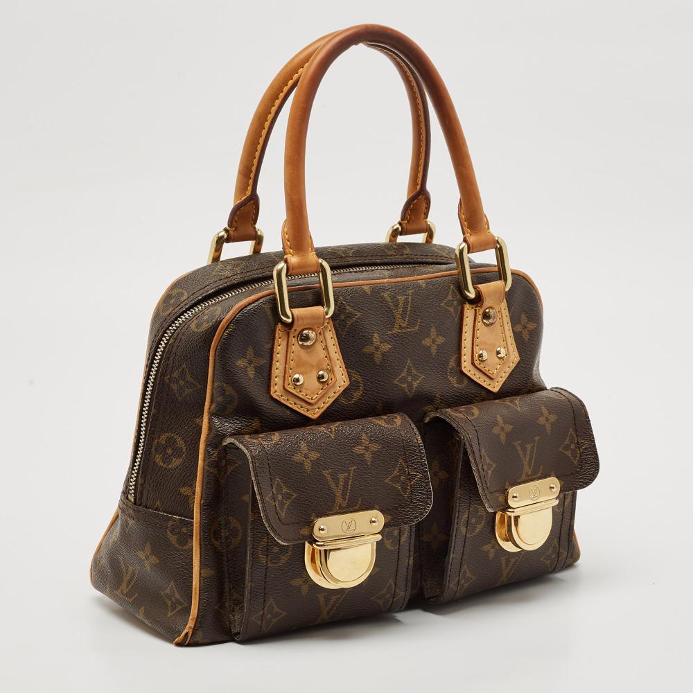 Brown Canvas Louis Vuitton Manhattan