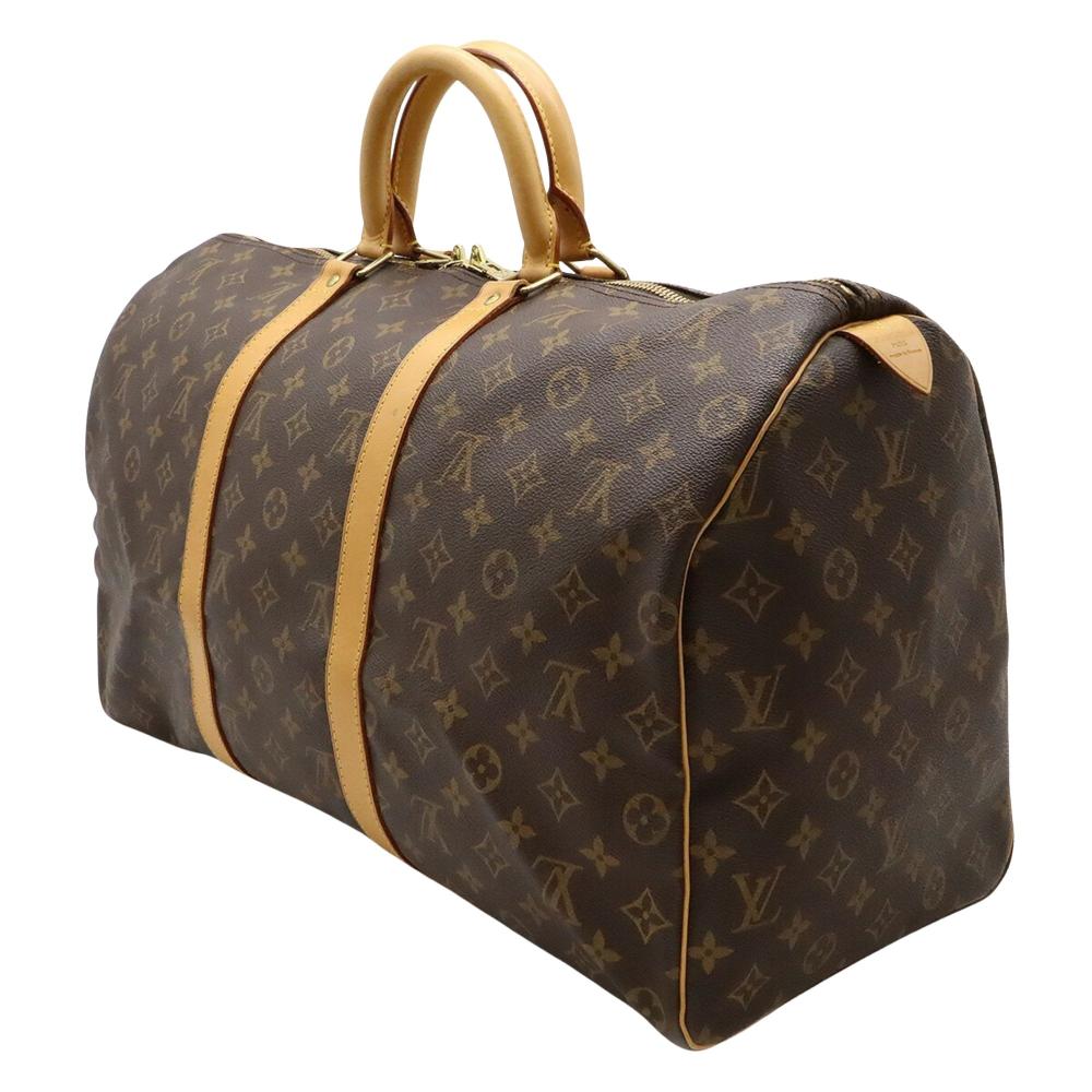 Brown Canvas Louis Vuitton Keepall