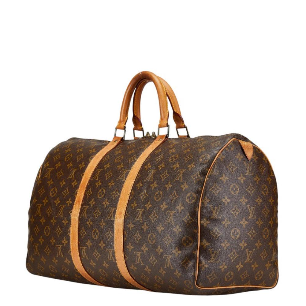 Brown Canvas Louis Vuitton Keepall